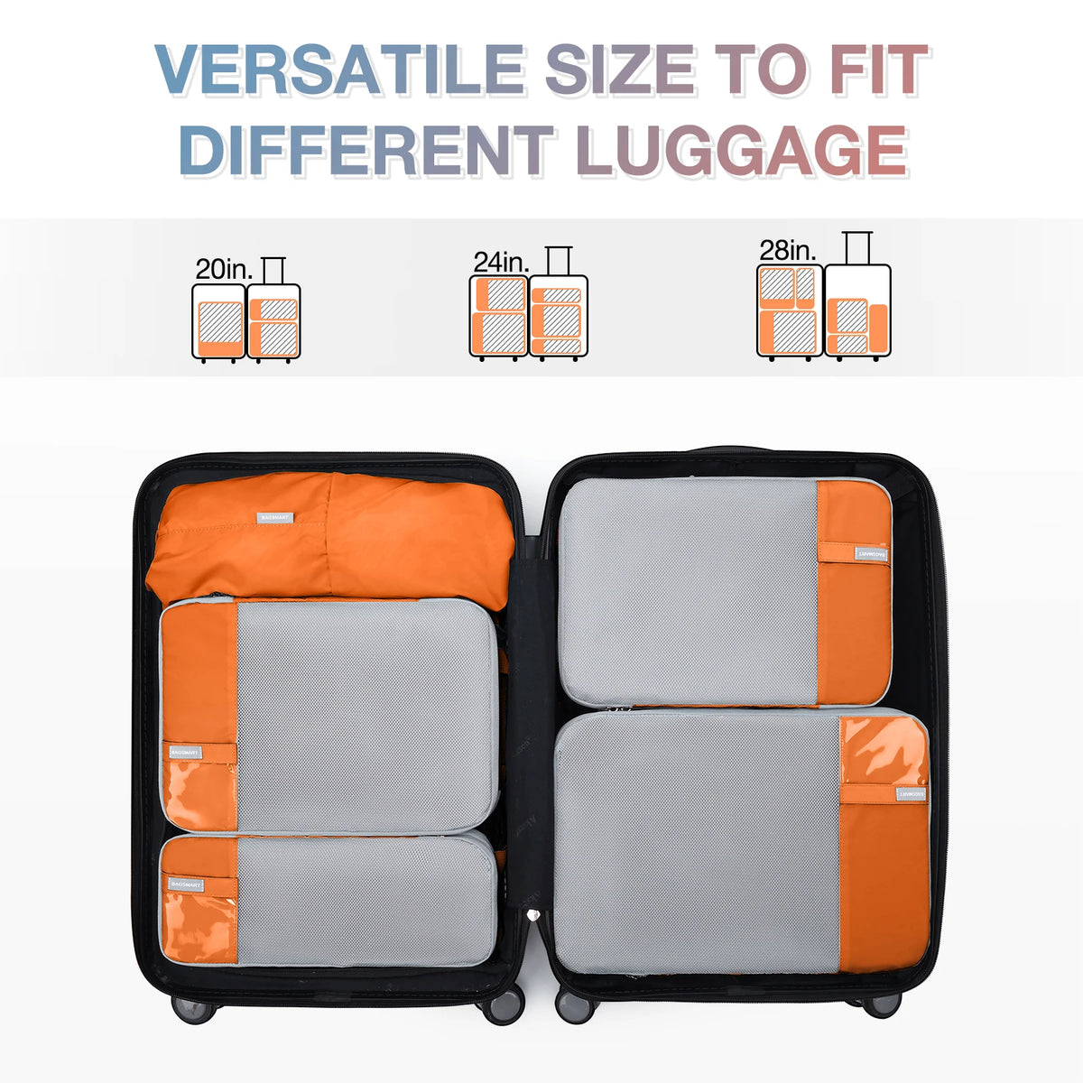 BAGSMART Compression Packing Cubes Travel Organizer Set – product image 6