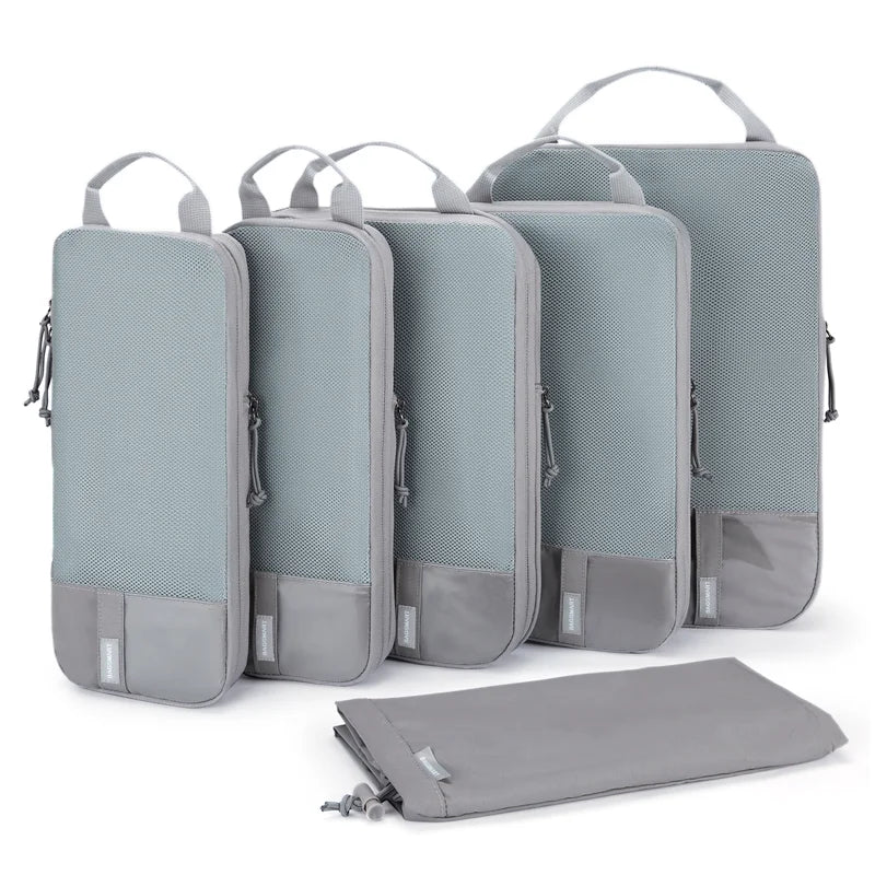 BAGSMART Compression Packing Cubes Travel Organizer Set in 6PC Grey / China Mainland – product image 7