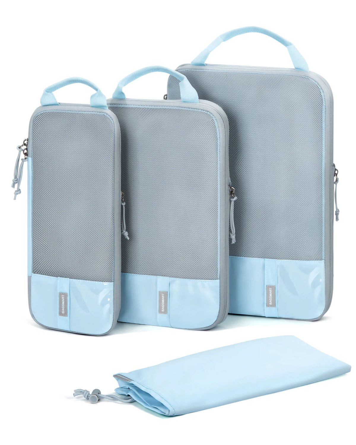 BAGSMART Compression Packing Cubes Travel Organizer Set in 4PC Light Blue / China Mainland – product image 9