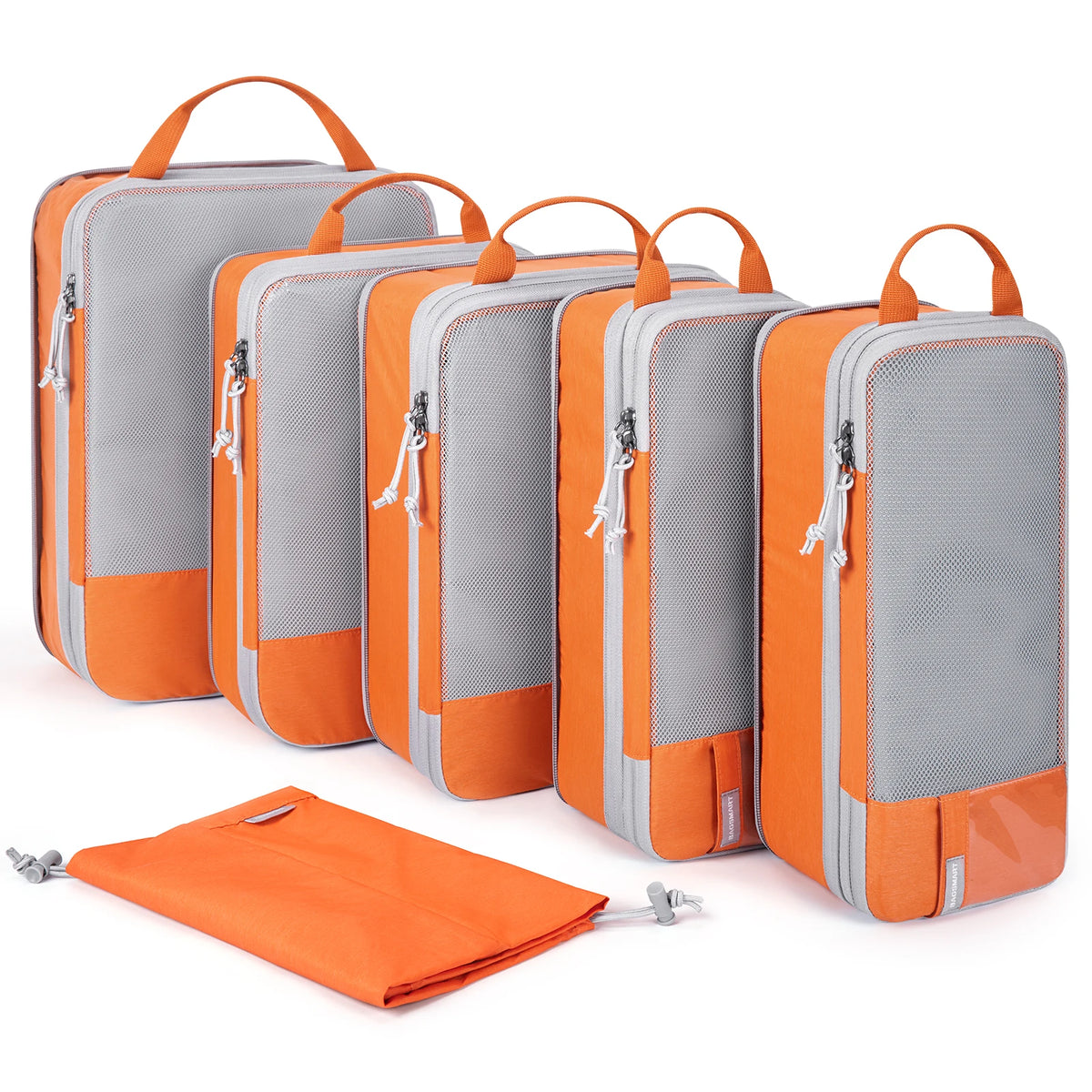 BAGSMART Compression Packing Cubes Travel Organizer Set in 6PC Orange / China Mainland – product image 13