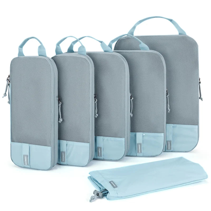 BAGSMART Compression Packing Cubes Travel Organizer Set in 6PC Light Blue / China Mainland – product image 15