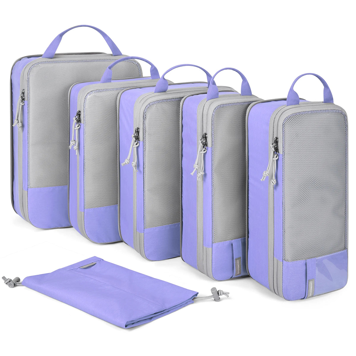 BAGSMART Compression Packing Cubes Travel Organizer Set in 6PC Purple / China Mainland – product image 17