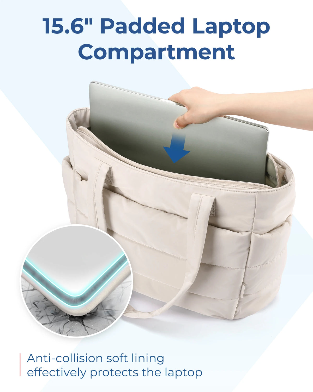 BAGSMART Large Lightweight 15.6-Inch Laptop Tote Bag Smash Price Shop Laptop Tote