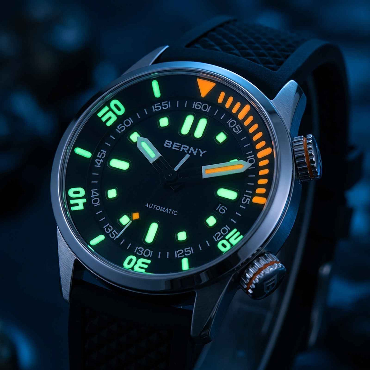 BERNY AM339M Dive Watch – 200M Automatic Sapphire Smash Price Shop Men's Watch