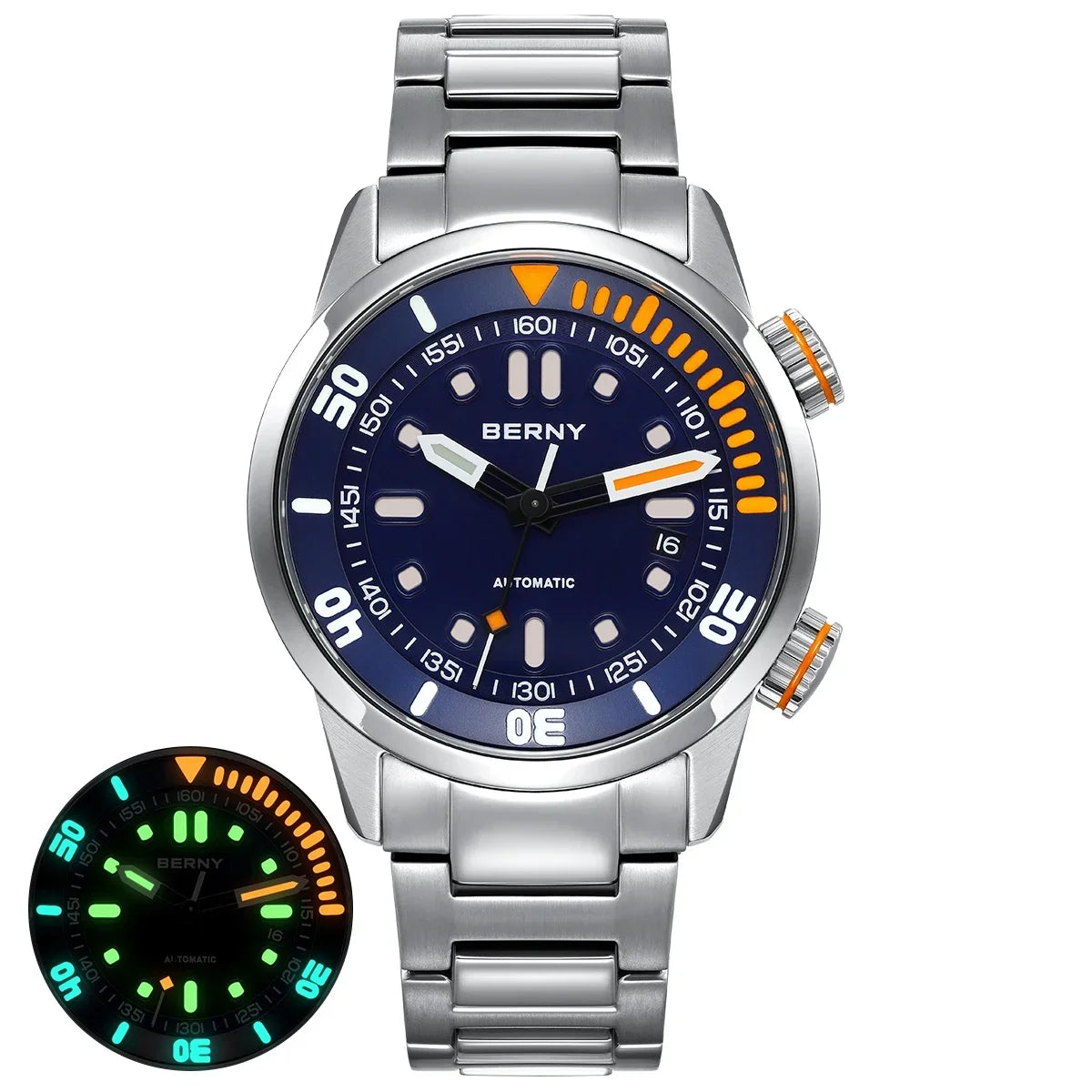 BERNY AM339M Dive Watch – 200M Waterproof Automatic Watch Smash Price Shop Men's Watch