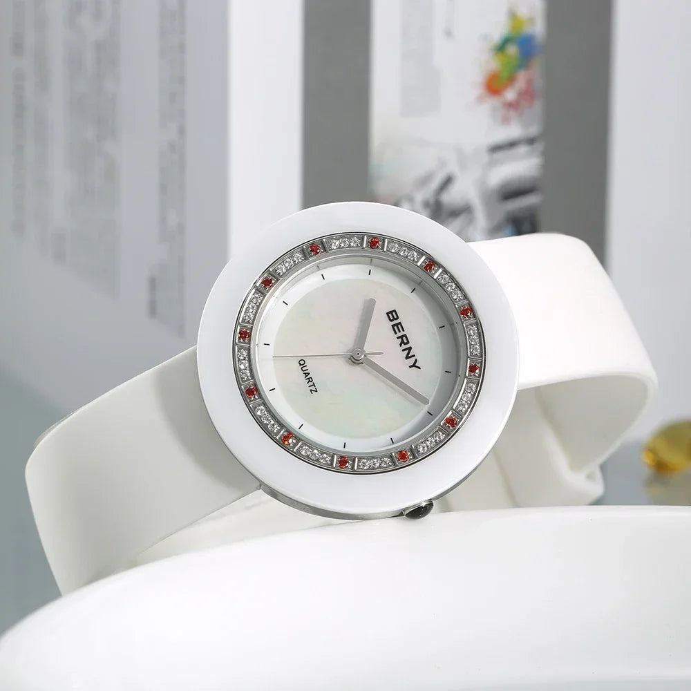 BERNY Diamond Women’s Watch – Lightweight Quartz Waterproof