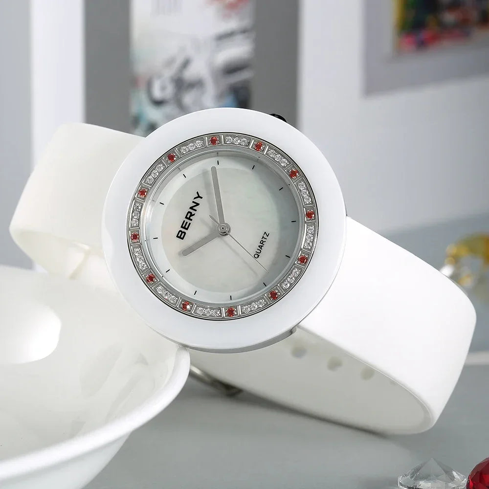 BERNY Diamond Women’s Watch – Lightweight Quartz Waterproof