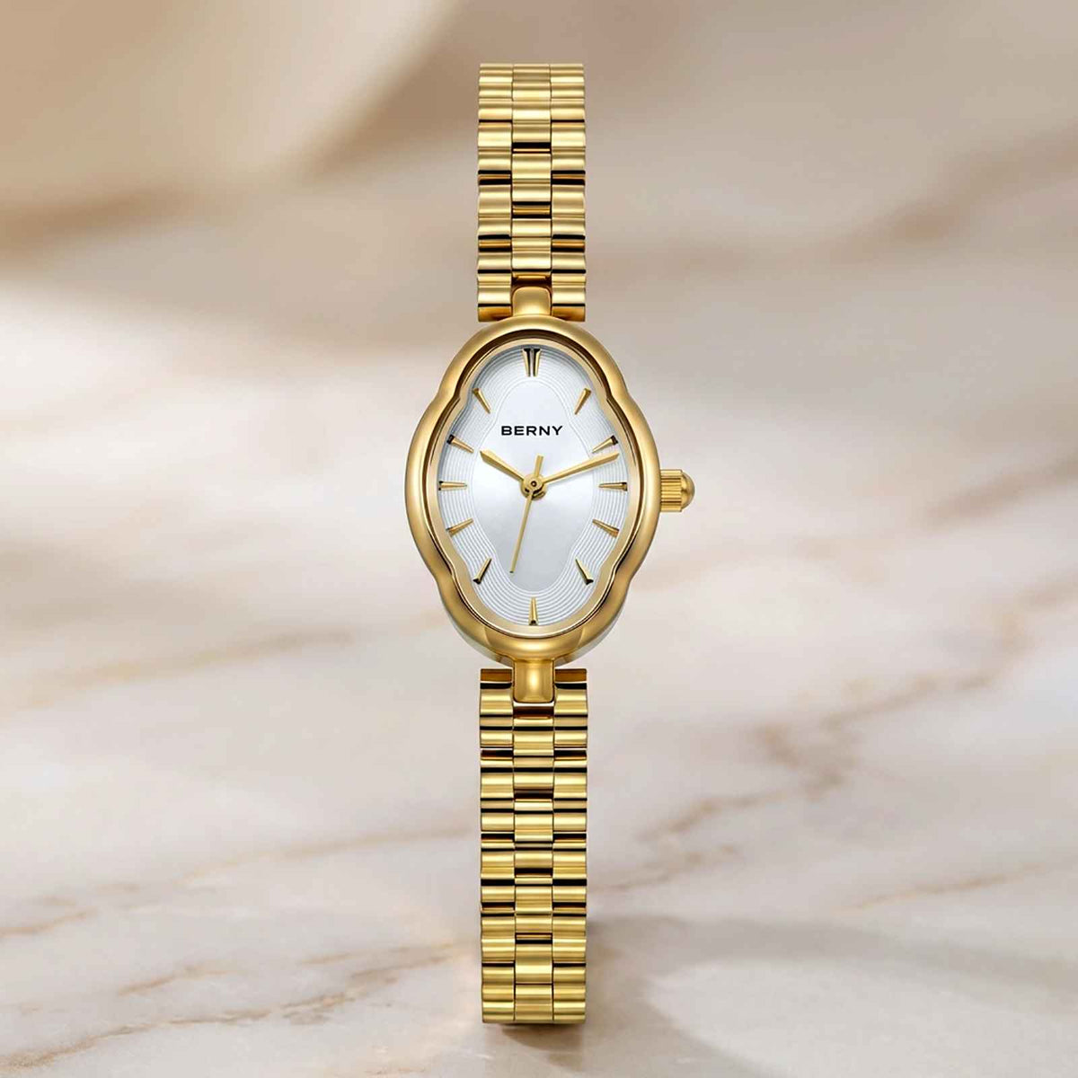 BERNY Gold Watch & Bracelet Set – Elegant Women’s Gift Smash Price Shop Women's Watch