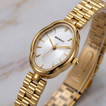 BERNY Gold Watch & Bracelet Set – Elegant Women’s Gift Smash Price Shop Women's Watch
