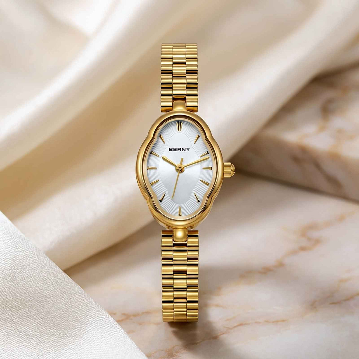 BERNY Gold Watch & Bracelet Set – Elegant Women’s Gift Smash Price Shop Women's Watch