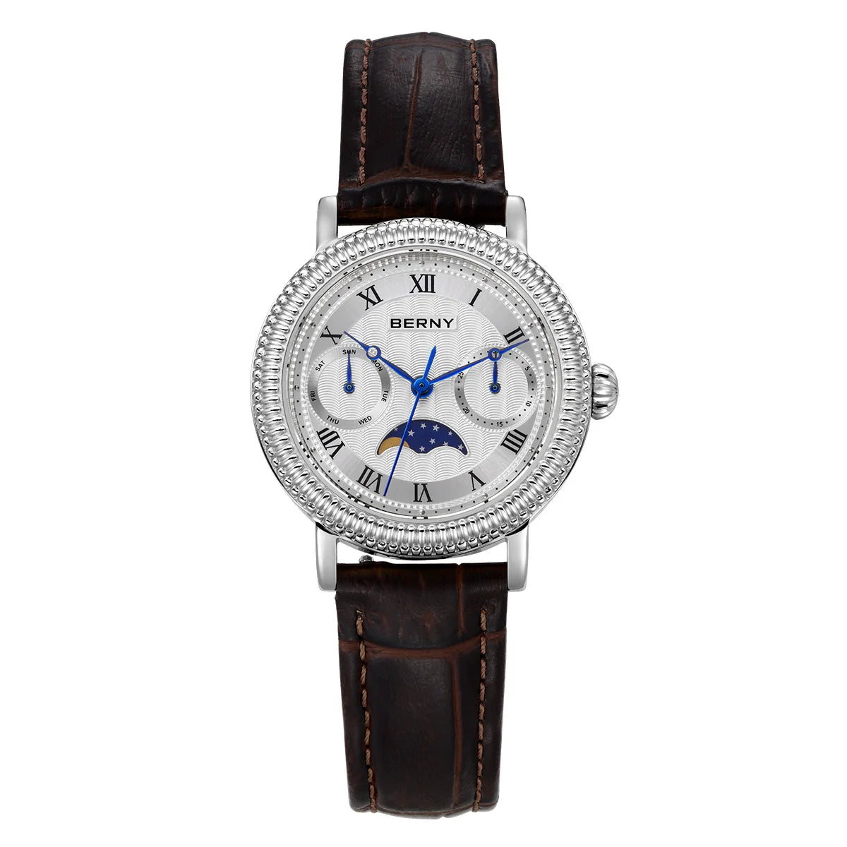 BERNY Moon Phase Women's Quartz Watch – Gold Dress Style