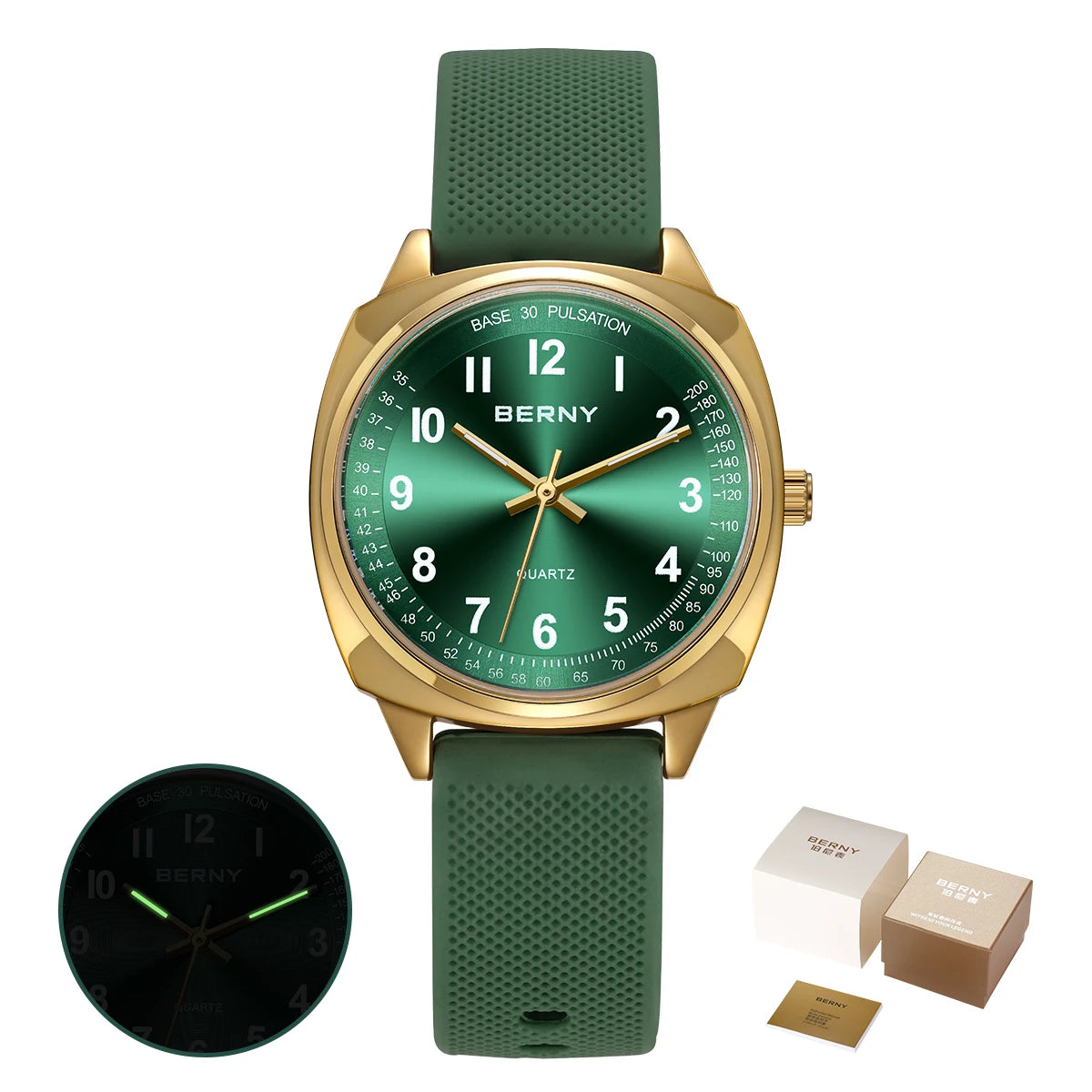 BERNY Nurse Women’s Watch – Easy-Read Quartz, Luminous & Waterproof