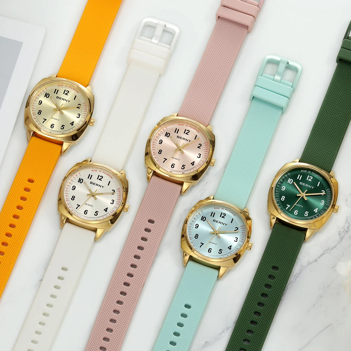 BERNY Nurse Women’s Watch – Easy-Read Quartz, Luminous & Waterproof
