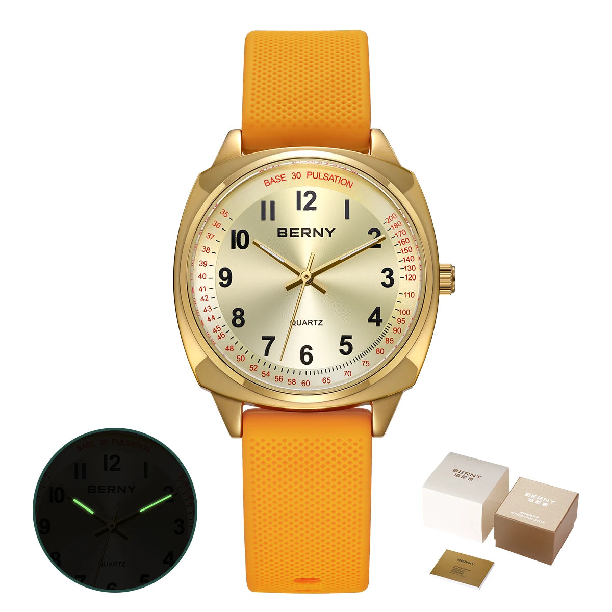 BERNY Nurse Women’s Watch – Easy-Read Quartz, Luminous & Waterproof
