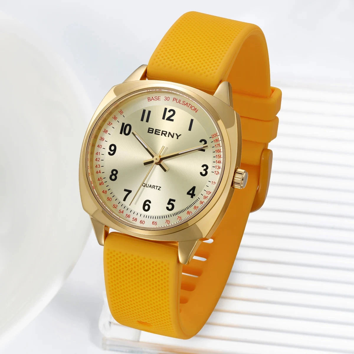BERNY Nurse Women’s Watch – Easy-Read Quartz, Luminous & Waterproof