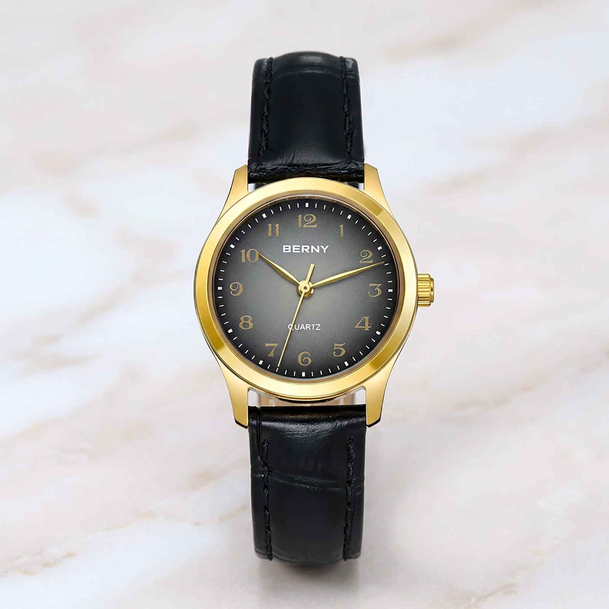 BERNY Ultra-Thin Gold Ladies Watch – Elegant Quartz Smash Price Shop Watch