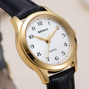 BERNY Ultra-Thin Gold Ladies Watch – Elegant Quartz Smash Price Shop Watch