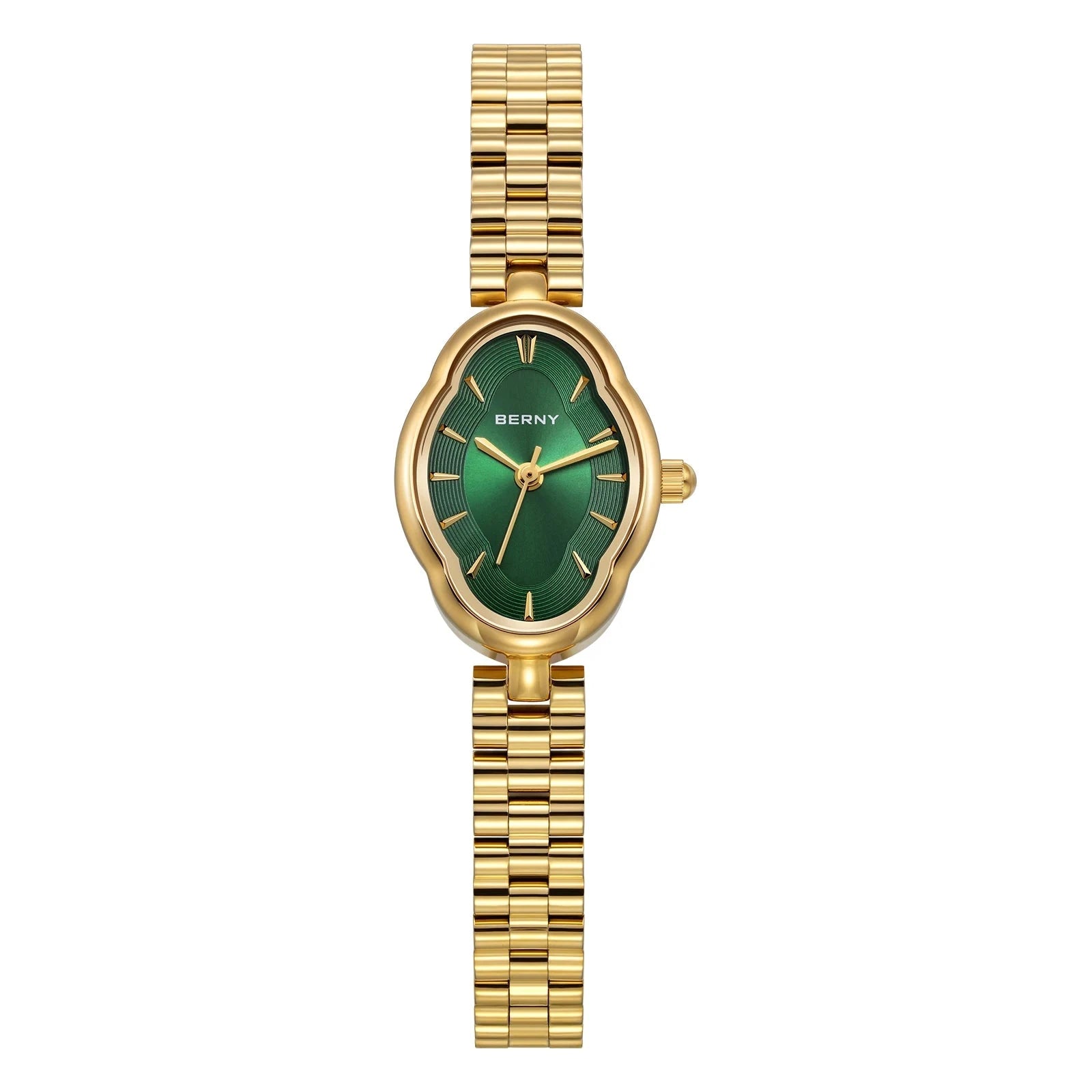 BERNY Women’s Gold Quartz Watch with Bracelet Set