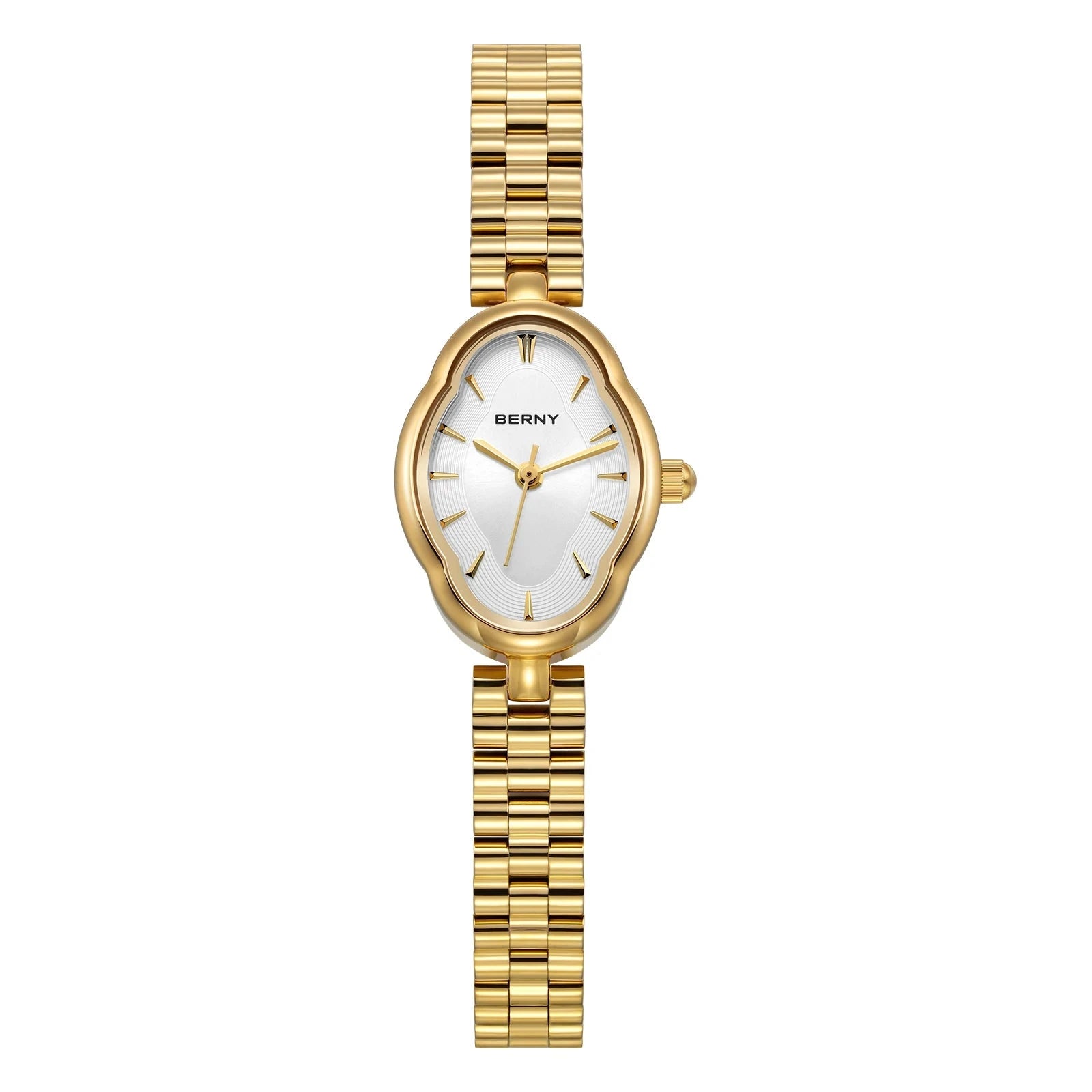 BERNY Women’s Gold Quartz Watch with Bracelet Set