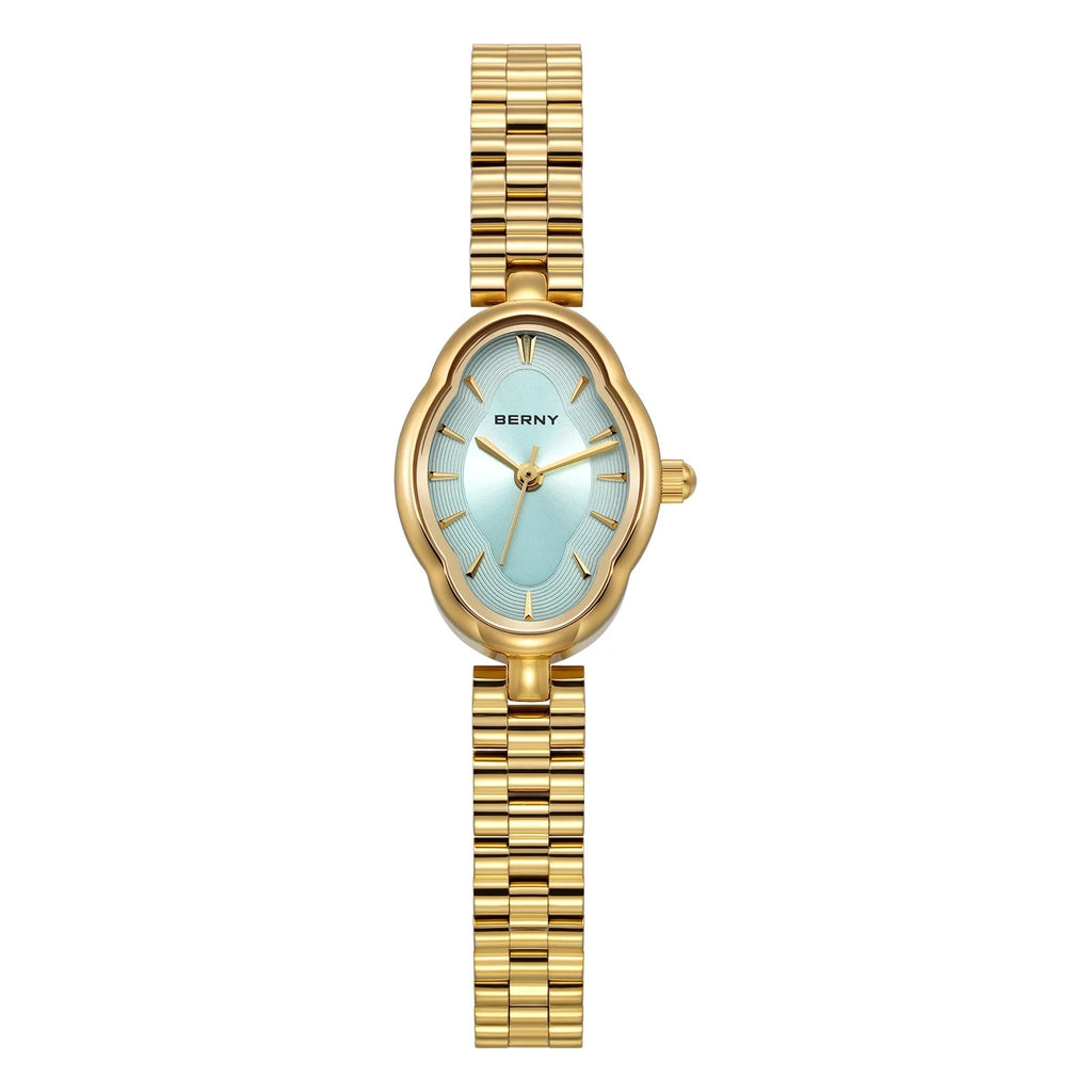 BERNY Women’s Gold Quartz Watch with Bracelet Set