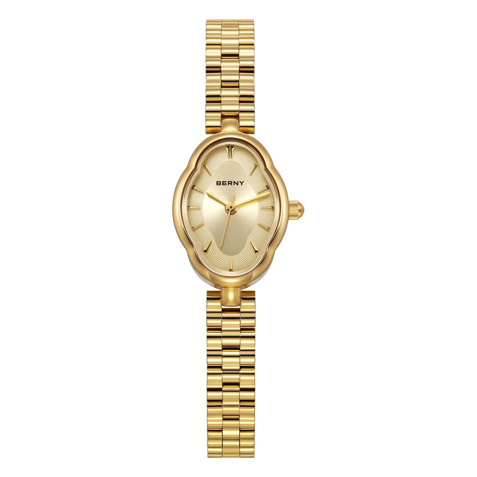 BERNY Women’s Gold Quartz Watch with Bracelet Set Smash Price Shop Women's Watch
