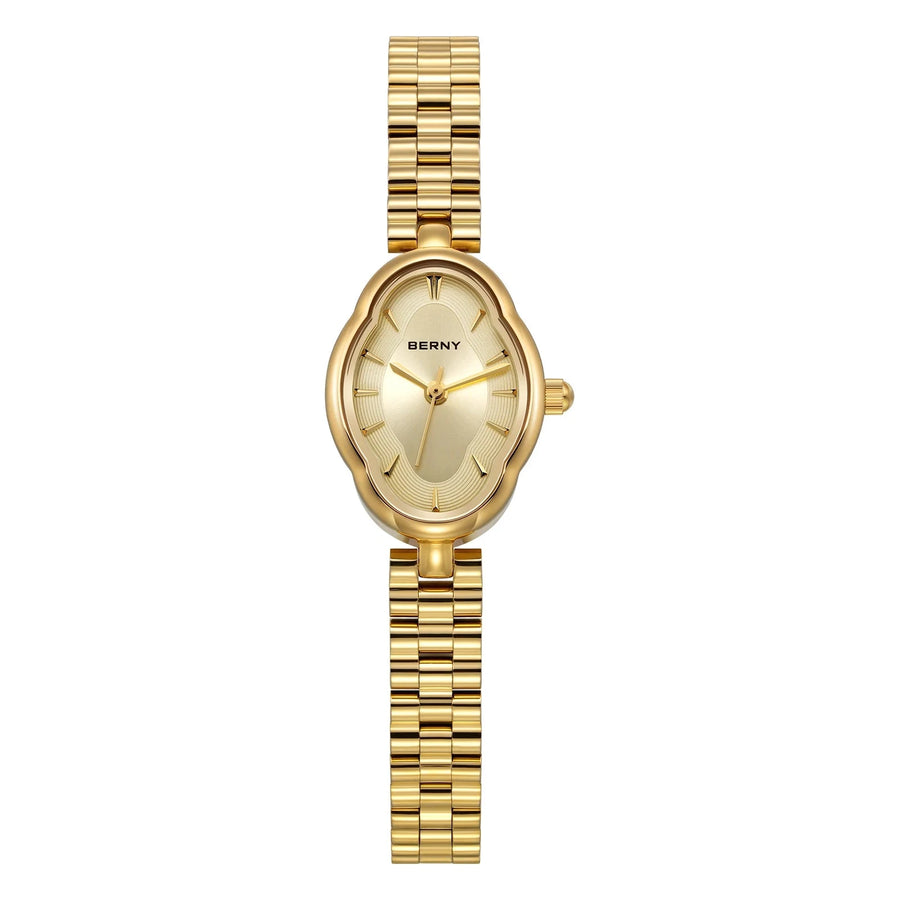 BERNY Women’s Gold Quartz Watch with Bracelet Set Smash Price Shop Women's Watch