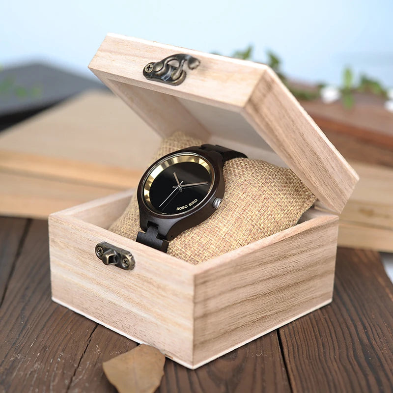 BOBO BIRD WP16 Women’s Wooden Watch – Custom Logo, Quartz, Eco-Friendly