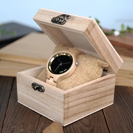BOBO BIRD WP16 Women’s Wooden Watch – Custom Logo, Quartz, Eco-Friendly