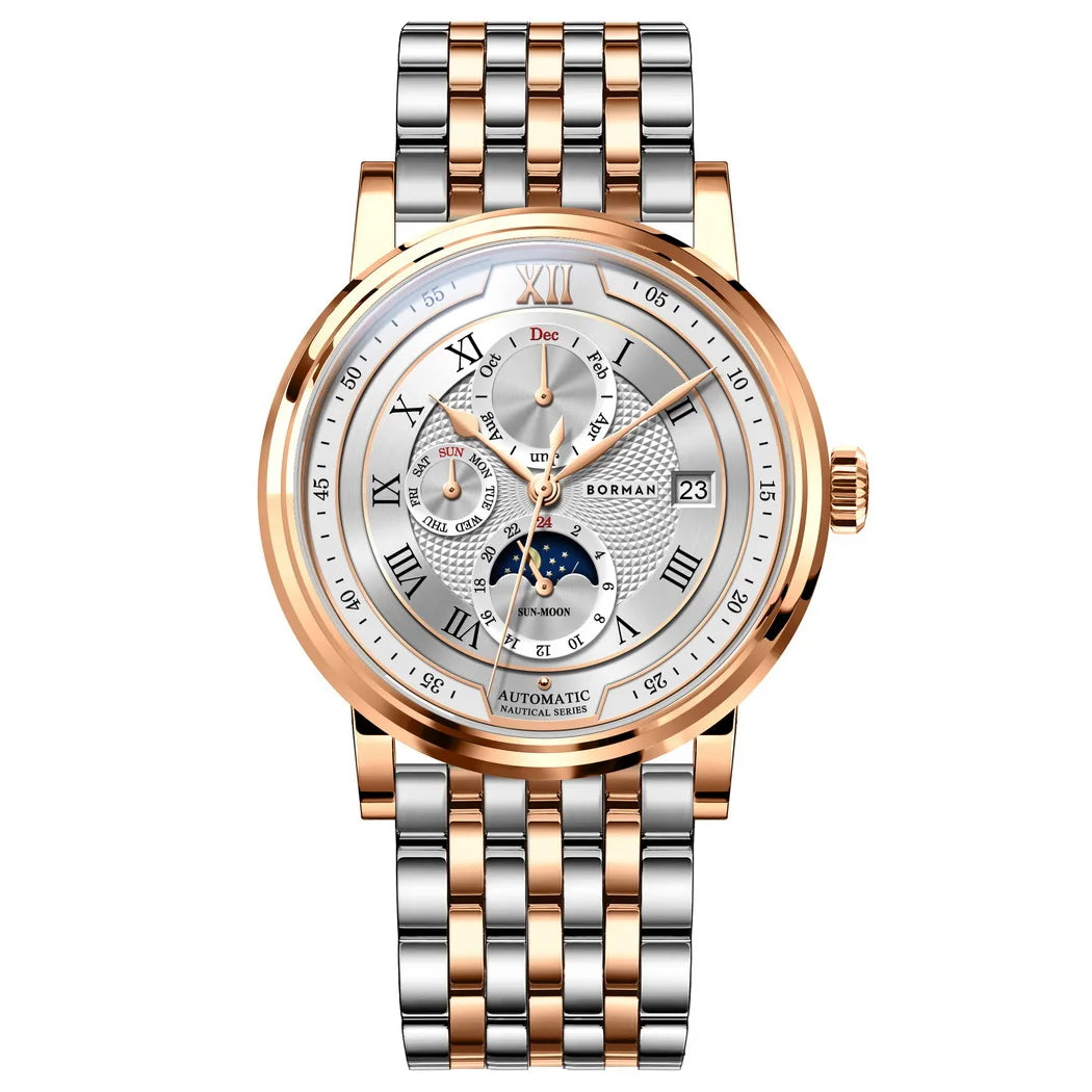 BORMAN 3868 Men’s Automatic Watch – Sapphire Calendar Luxury 50M Smash Price Shop Men's Watch