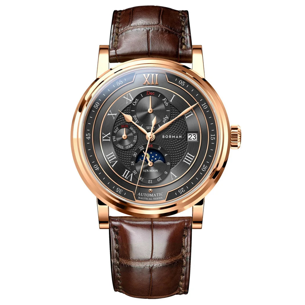 BORMAN 3868 Men’s Automatic Watch – Sapphire Calendar Luxury 50M Smash Price Shop Men's Watch