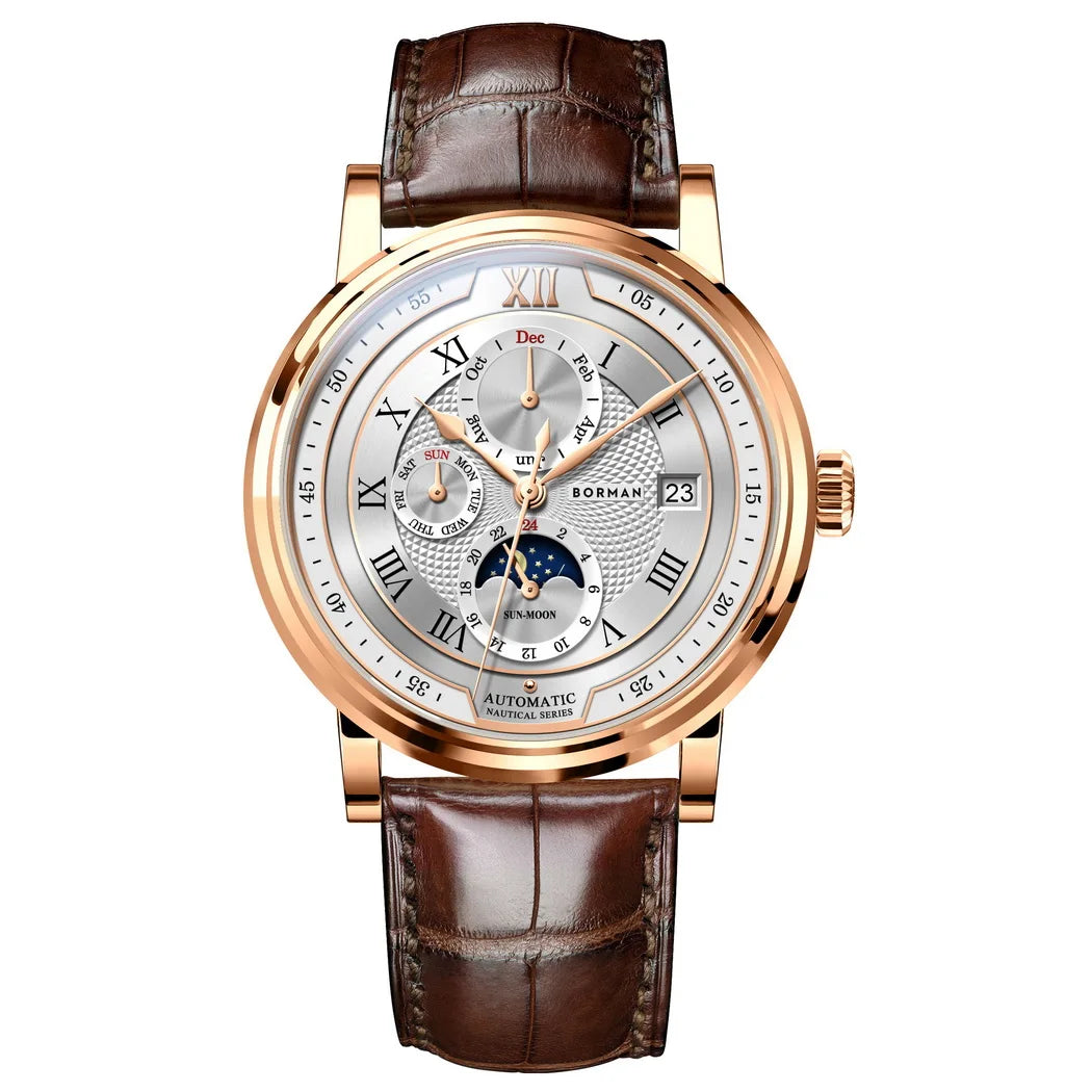BORMAN 3868 Men’s Automatic Watch – Sapphire Calendar Luxury 50M Smash Price Shop Men's Watch