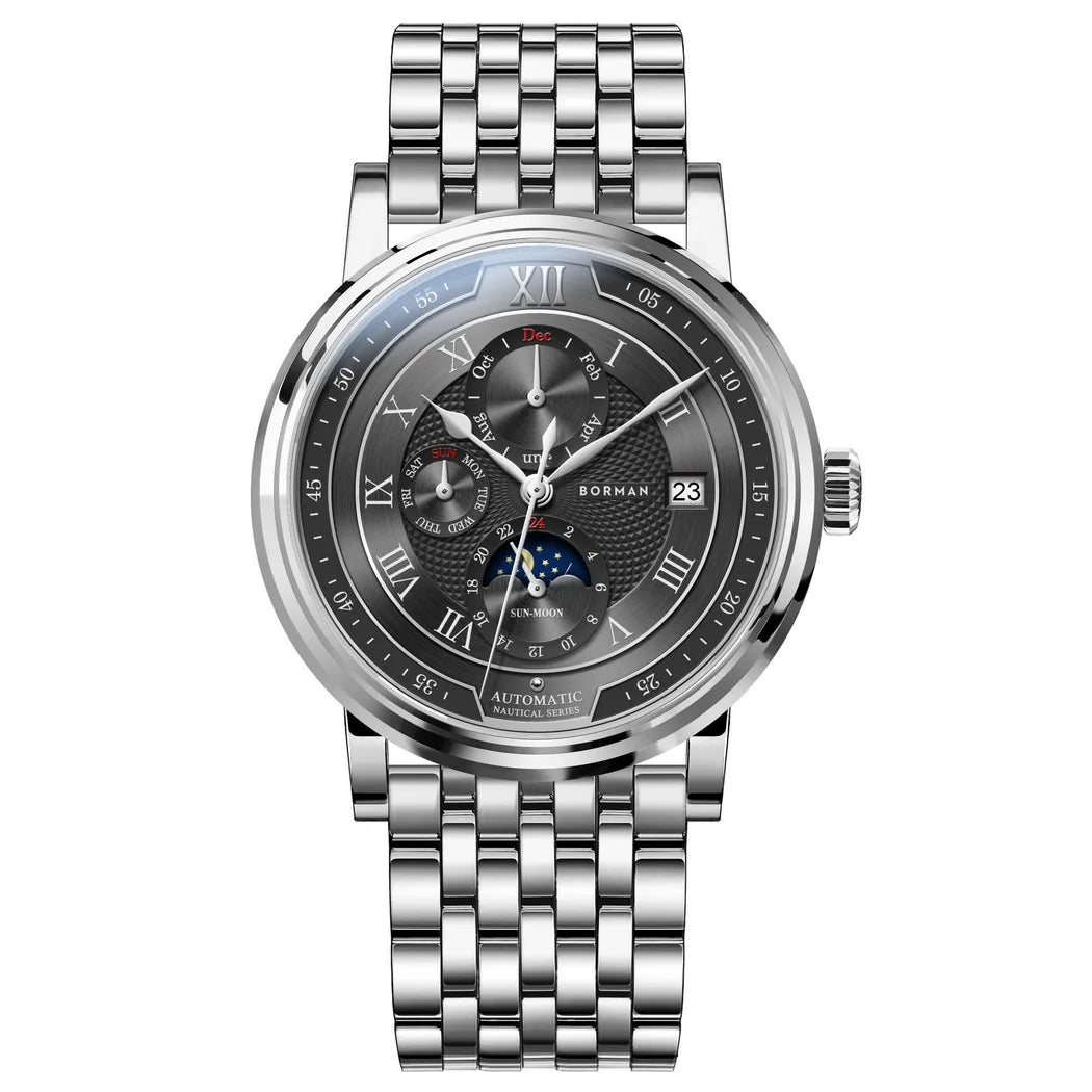 BORMAN 3868 Men’s Automatic Watch – Sapphire Calendar Luxury 50M Smash Price Shop Men's Watch