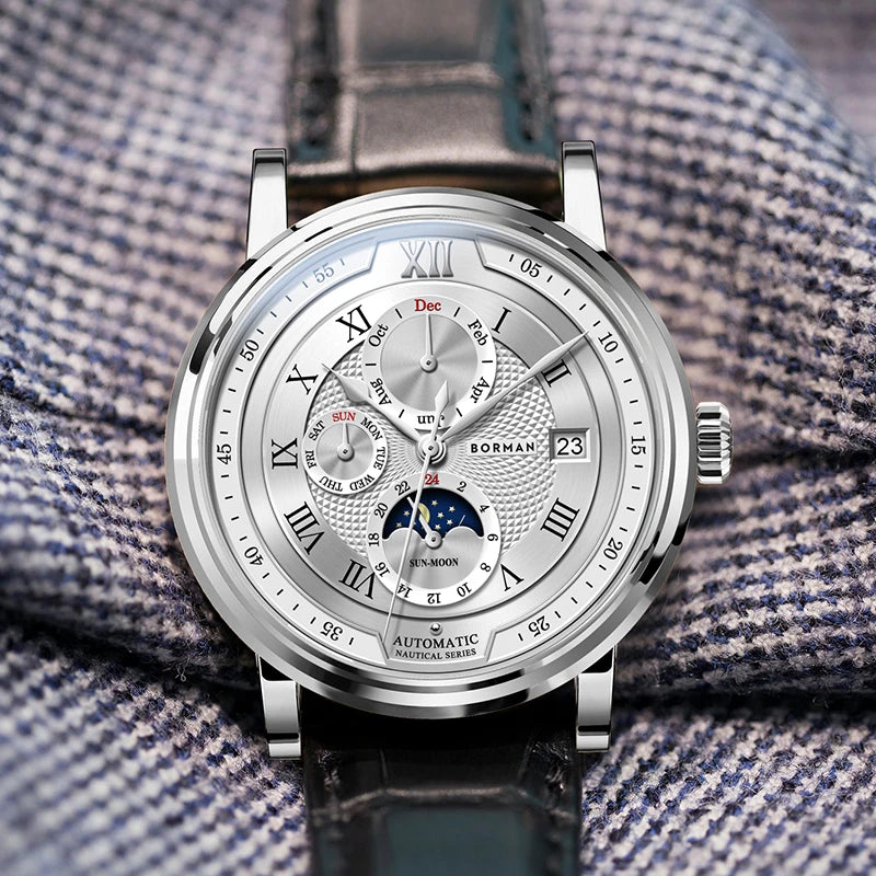 BORMAN 3868 Men’s Automatic Watch – Sapphire Calendar Luxury 50M Smash Price Shop Men's Watch