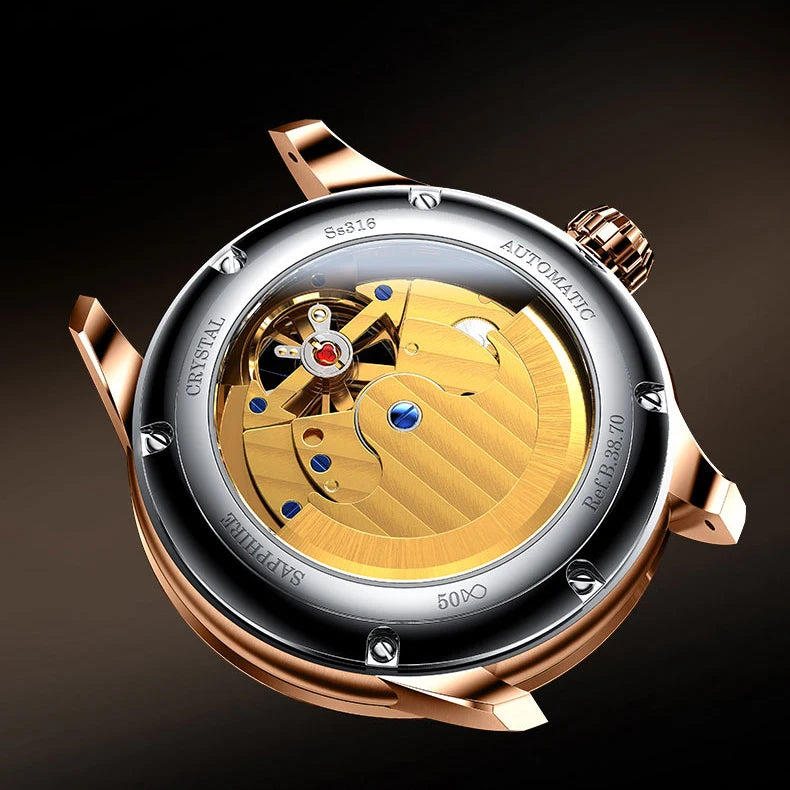 BORMAN 3870 Men’s Automatic Skeleton Watch – Sapphire 24H Mechanical Smash Price Shop Men's Watch