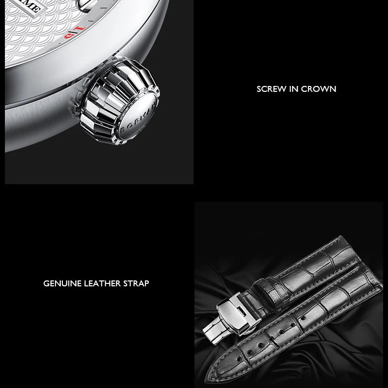 BORMAN 3870 Men’s Automatic Skeleton Watch – Sapphire 24H Mechanical Smash Price Shop Men's Watch