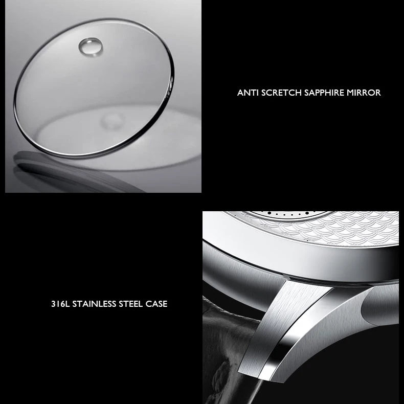 BORMAN 3870 Men’s Automatic Skeleton Watch – Sapphire 24H Mechanical Smash Price Shop Men's Watch