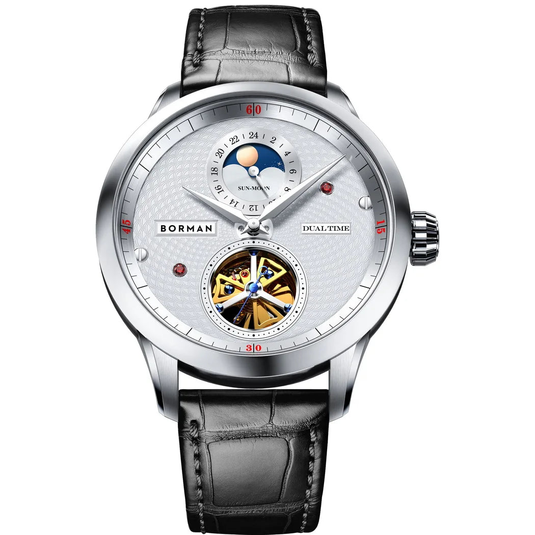 BORMAN 3870 Men’s Automatic Skeleton Watch – Sapphire 24H Mechanical Smash Price Shop Men's Watch