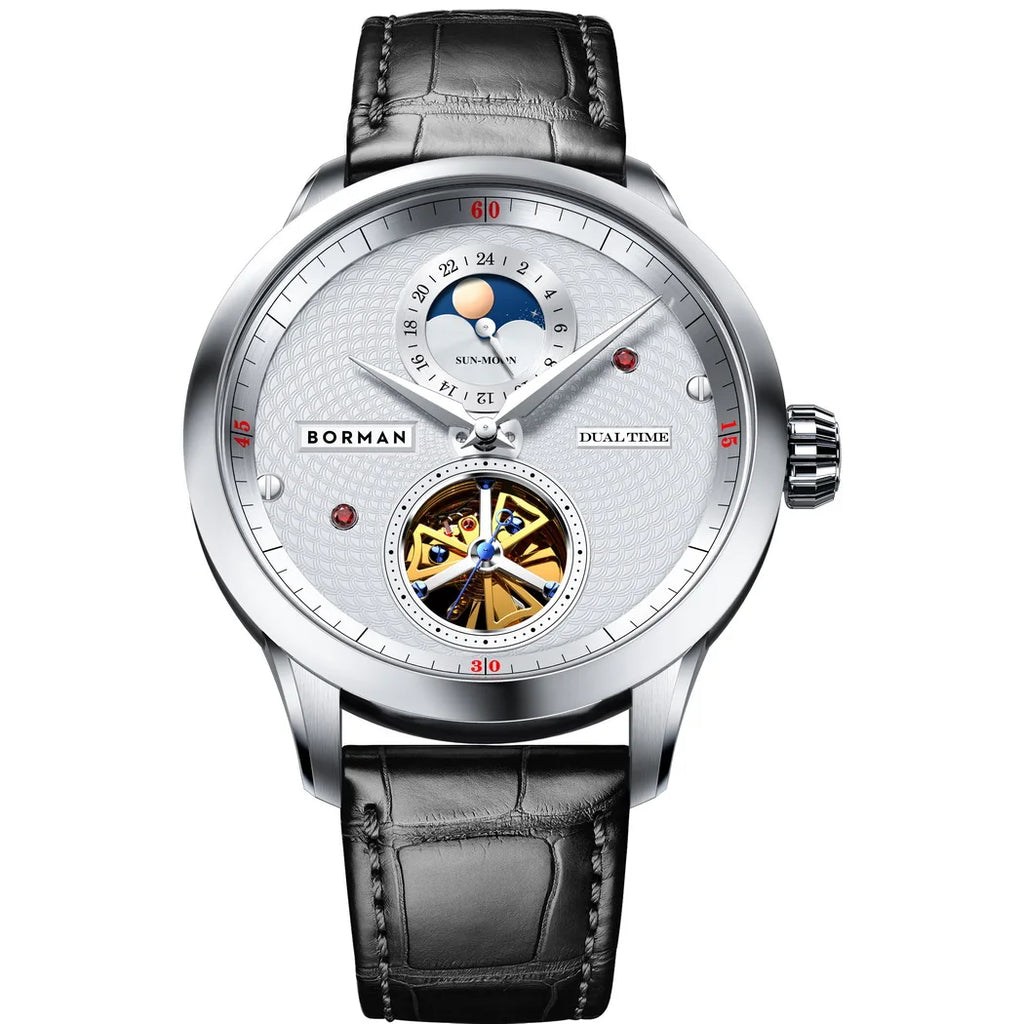 BORMAN 3870 Men’s Automatic Skeleton Watch – Sapphire 24H Mechanical