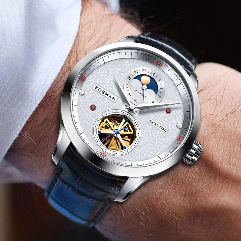 BORMAN 3870 Men’s Automatic Skeleton Watch – Sapphire 24H Mechanical Smash Price Shop Men's Watch