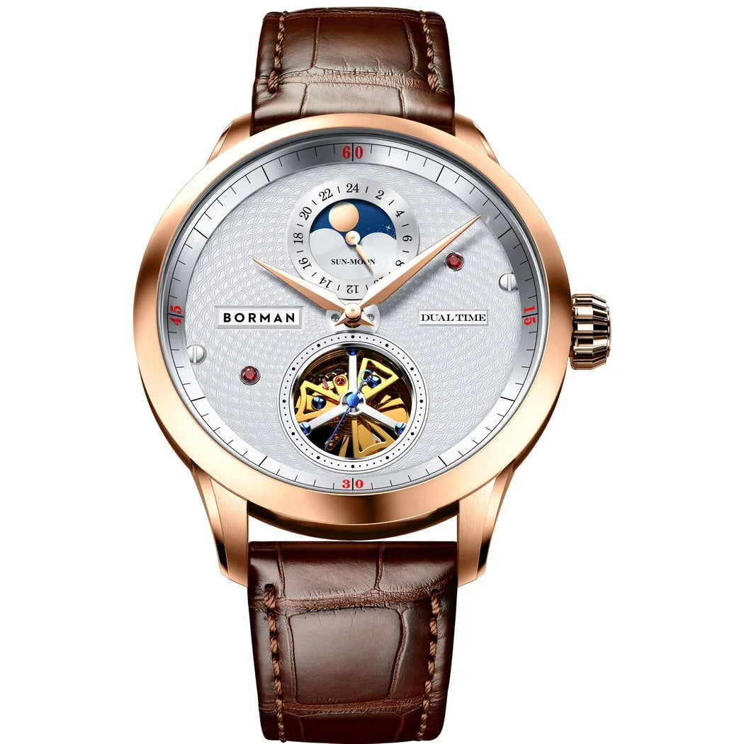 BORMAN 3870 Men’s Automatic Skeleton Watch – Sapphire 24H Mechanical Smash Price Shop Men's Watch