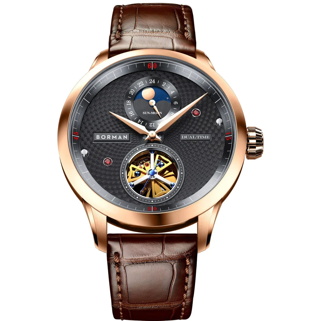 BORMAN 3870 Men’s Automatic Skeleton Watch – Sapphire 24H Mechanical Smash Price Shop Men's Watch