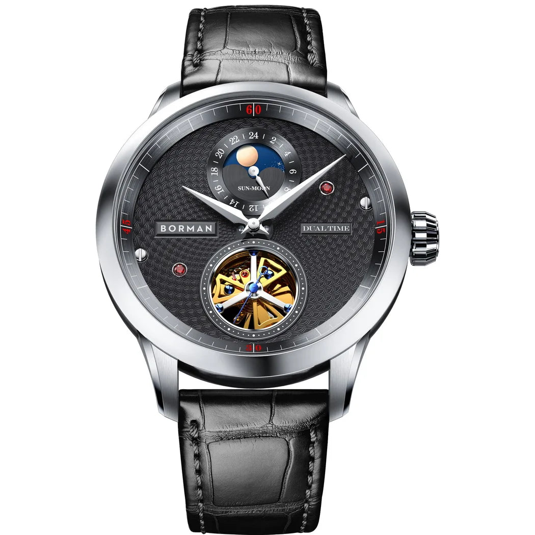 BORMAN 3870 Men’s Automatic Skeleton Watch – Sapphire 24H Mechanical Smash Price Shop Men's Watch