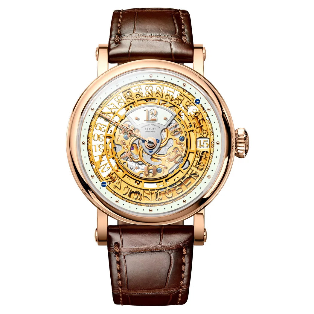 BORMAN 3901 Men’s Automatic Skeleton Watch – Dual Sapphire Luminous Luxury Smash Price Shop Men's Watch