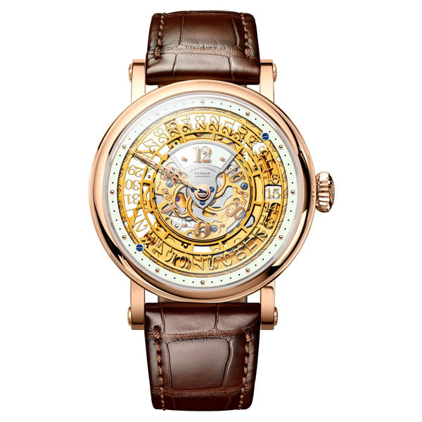 BORMAN 3901 Men’s Automatic Skeleton Watch – Dual Sapphire Luminous Luxury