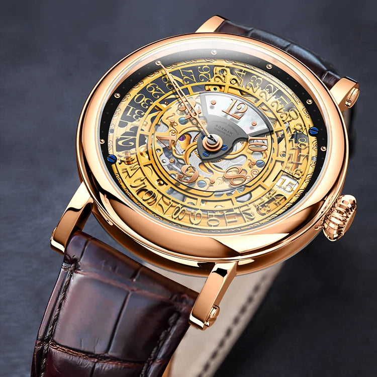 BORMAN 3901 Men’s Automatic Skeleton Watch – Dual Sapphire Luminous Luxury