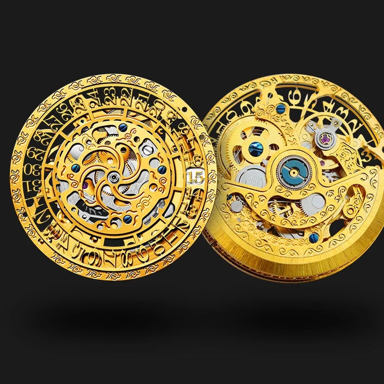 BORMAN 3901 Men’s Automatic Skeleton Watch – Dual Sapphire Luminous Luxury