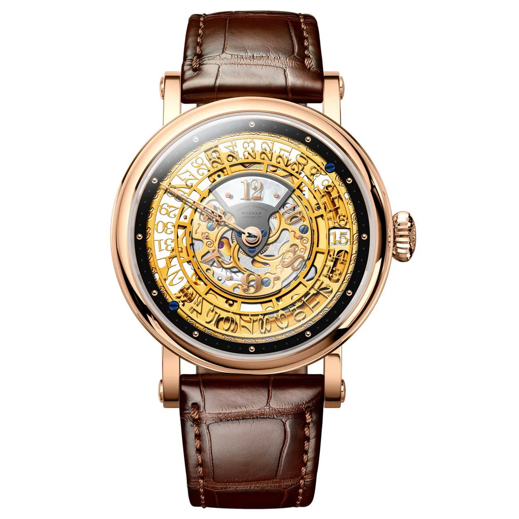 BORMAN 3901 Men’s Automatic Skeleton Watch – Dual Sapphire Luminous Luxury