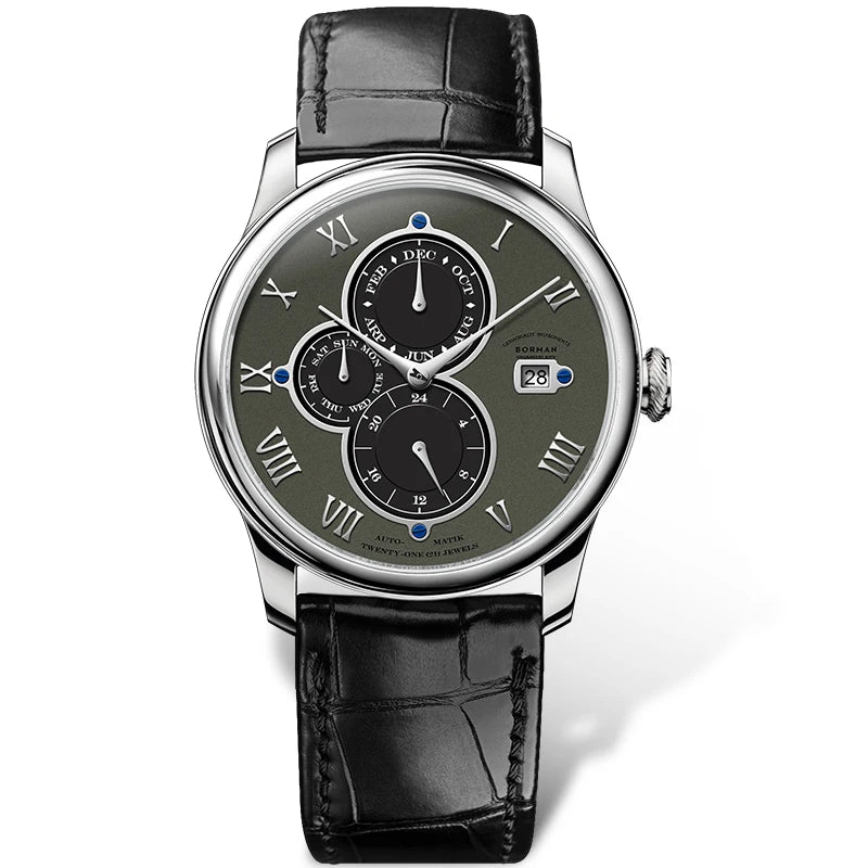 BORMAN BM18011 Men’s Automatic Watch – Calendar Sapphire Business Classic