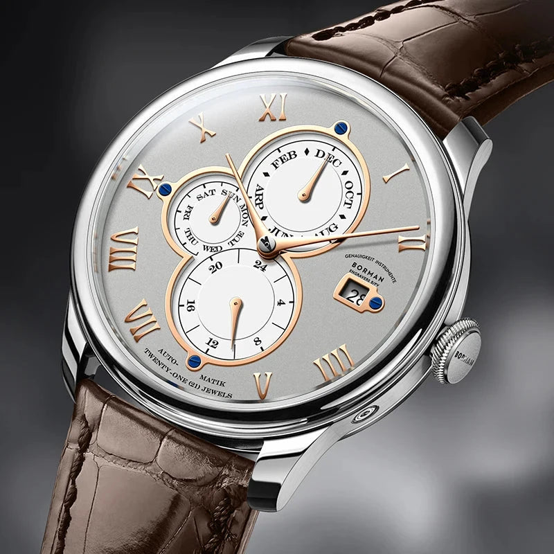 BORMAN BM18011 Men’s Automatic Watch – Calendar Sapphire Business Classic
