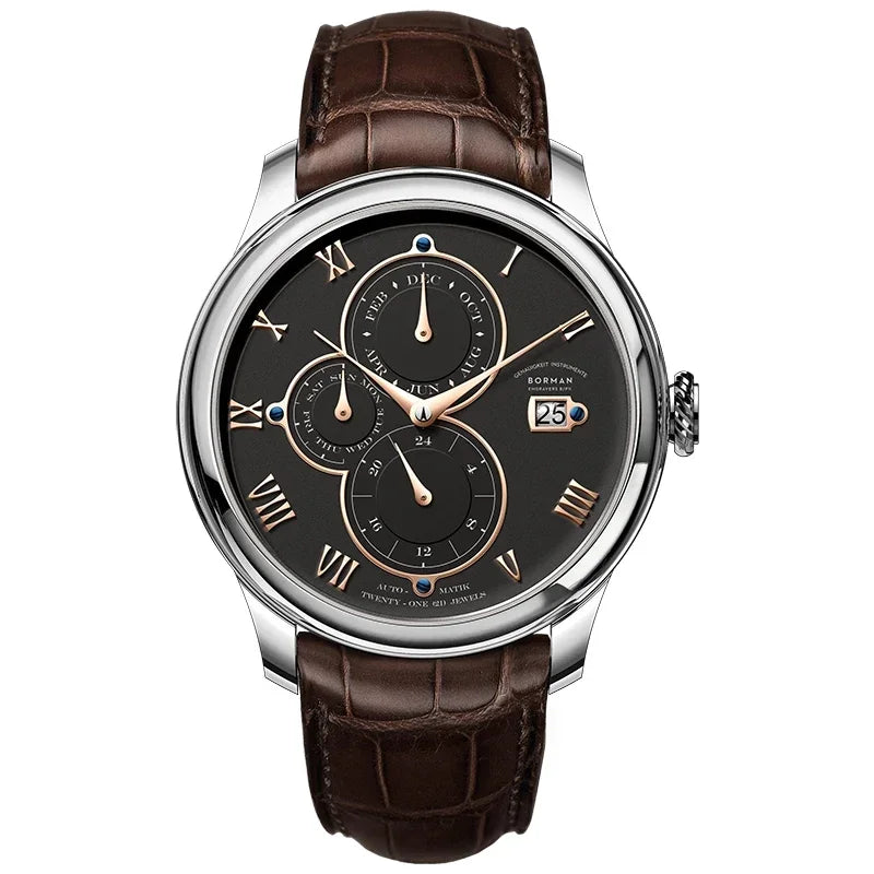 BORMAN BM18011 Men’s Automatic Watch – Calendar Sapphire Business Classic Smash Price Shop Men's Watch